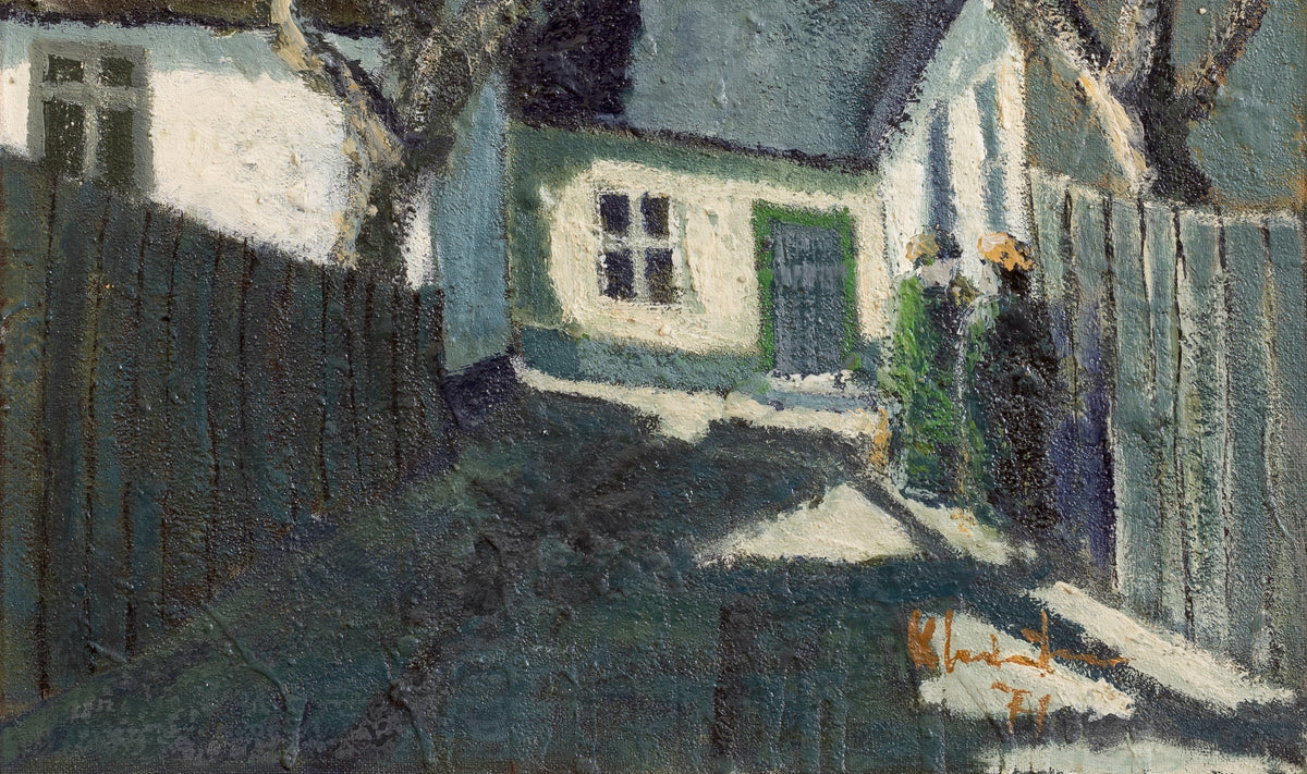 Mid Century Original Oil Painting From Sweden by K Christensen