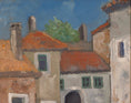 Load image into Gallery viewer, Vintage Art Original Charming Cityscape Oil Painting from Sweden
