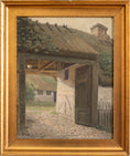 Load image into Gallery viewer, Vintage Farmhouse Oil Painting from Sweden
