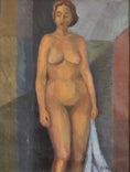 Load image into Gallery viewer, Mid Century Figurative Oil Painting From Sweden
