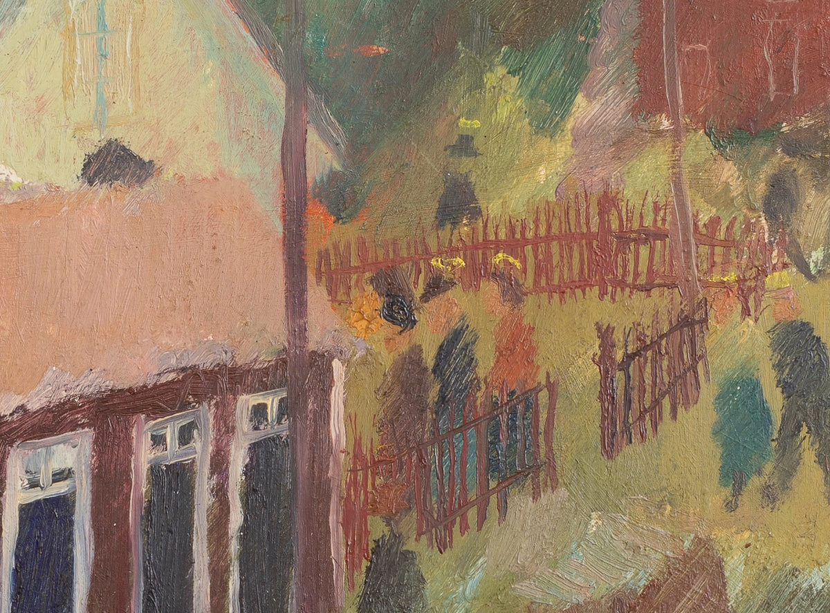 Vintage Art Room Original OIl Painting from Sweden