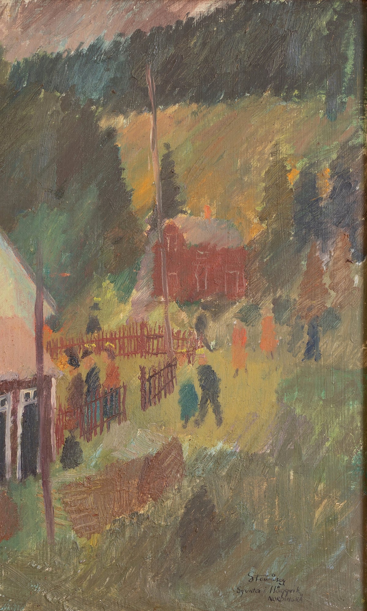 Vintage Art Room Original OIl Painting from Sweden