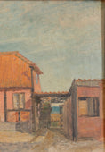 Load image into Gallery viewer, Original Charming Vintage Art Farmhouse Oil Painting Sweden
