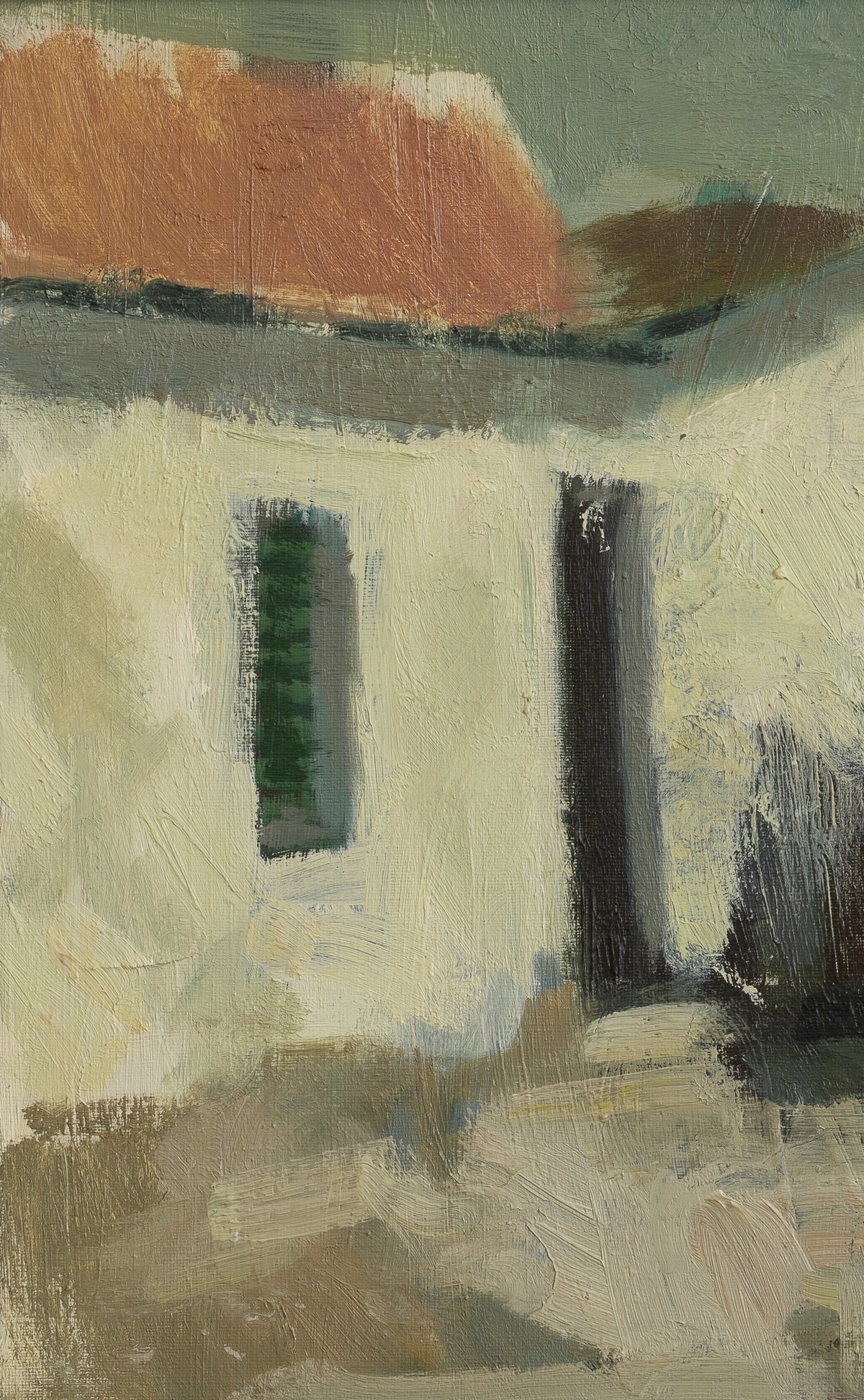 Original Landscape Oil Painting Vintage Mid Century Sweden