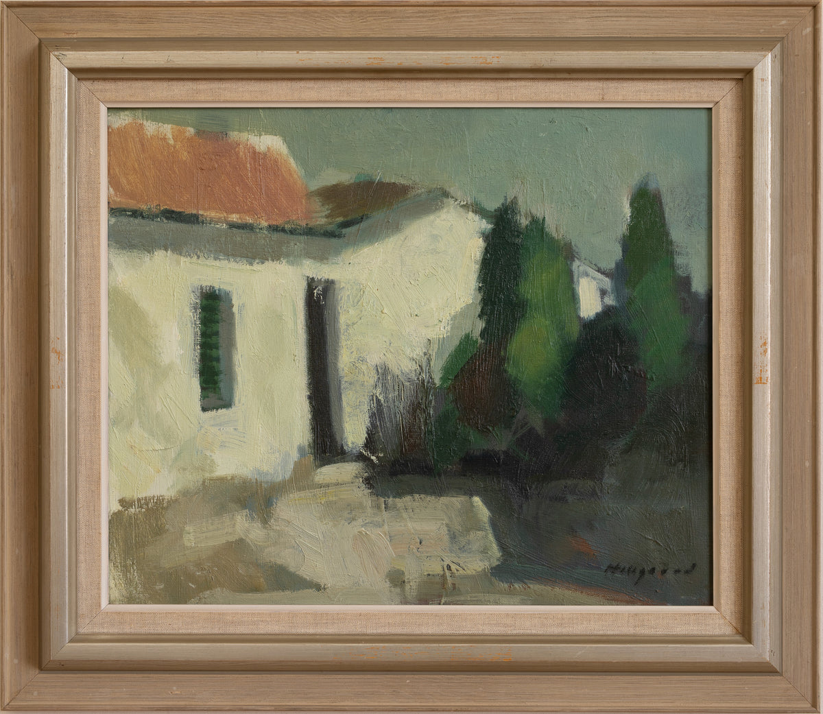 Original Landscape Oil Painting Vintage Mid Century Sweden