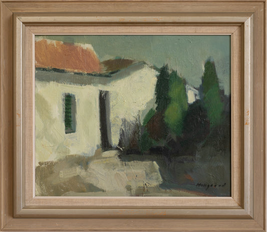 Original Landscape Oil Painting Vintage Mid Century Sweden