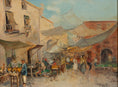 Load image into Gallery viewer, Vintage Art Room Outdoor Market Oil Painting From Sweden
