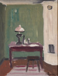 Load image into Gallery viewer, Original Vintage Mid Century Interior Oil Painting from Sweden
