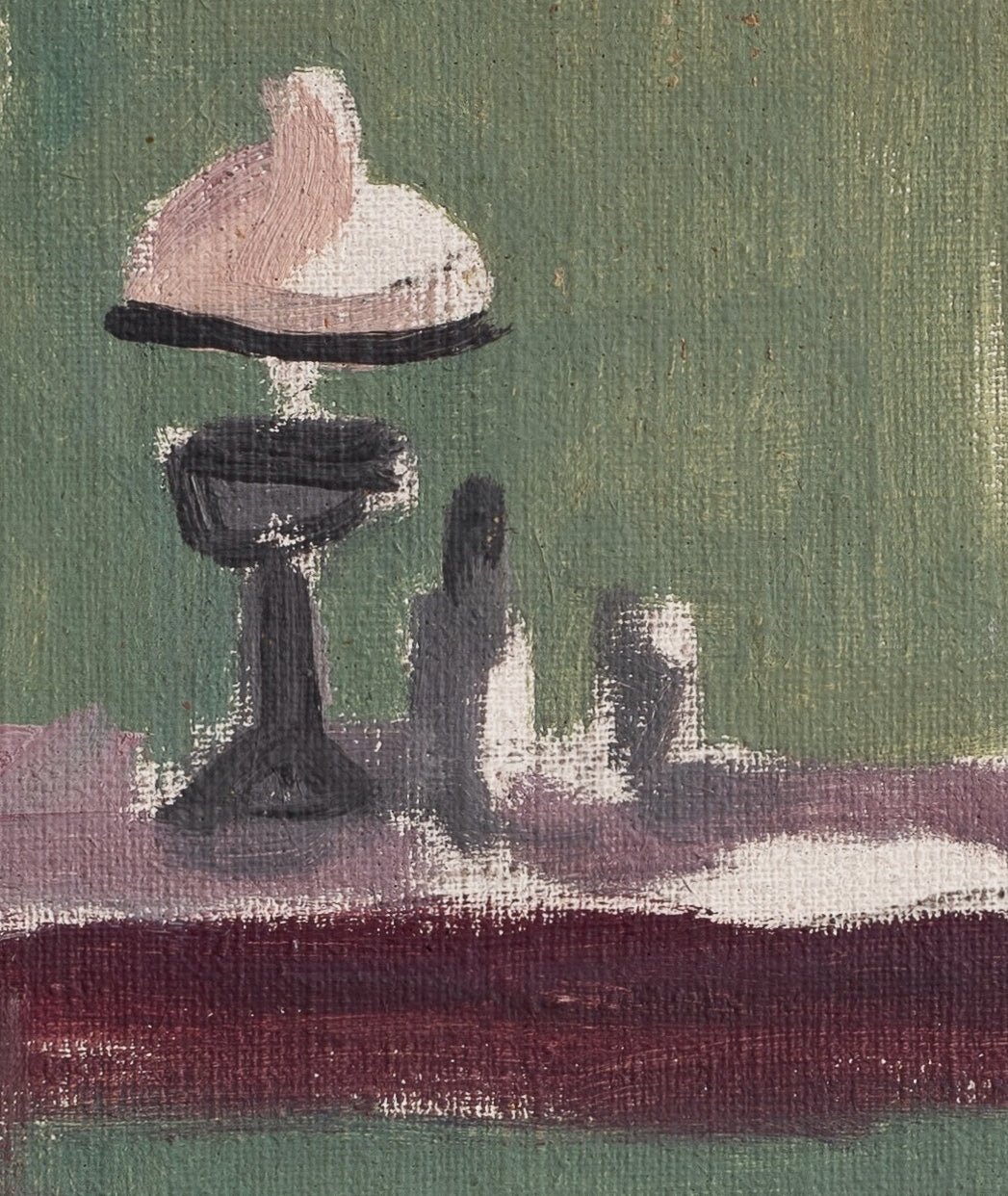 Original Vintage Mid Century Interior Oil Painting from Sweden