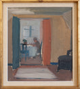 Load image into Gallery viewer, Mid Century Original Interior Oil Painting From Sweden
