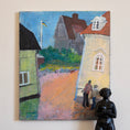 Load image into Gallery viewer, Charming Colorful Mid Century Original Oil Painting from Sweden
