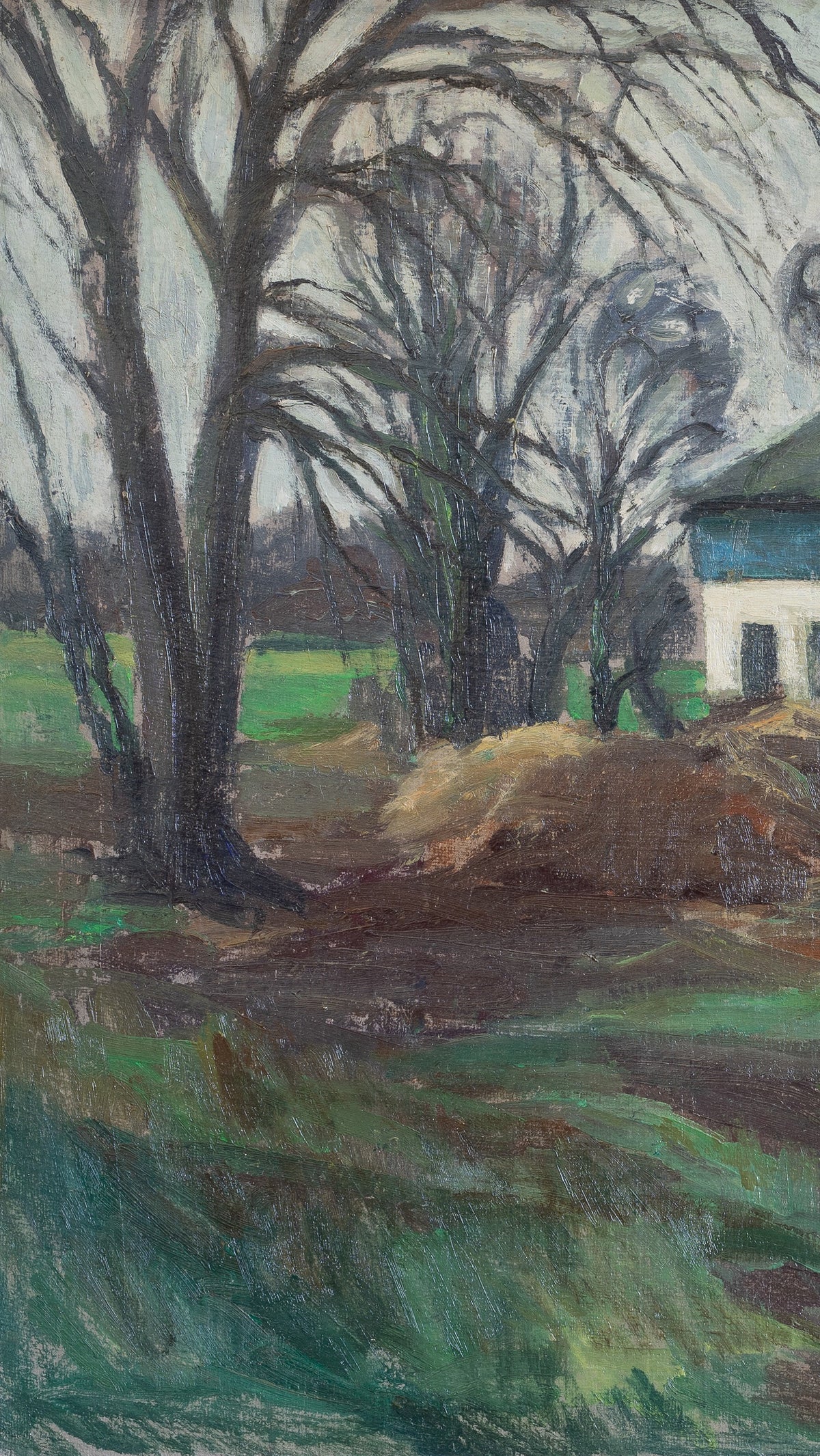 Vintage Art Room Large Original Farmhouse Oil Painting