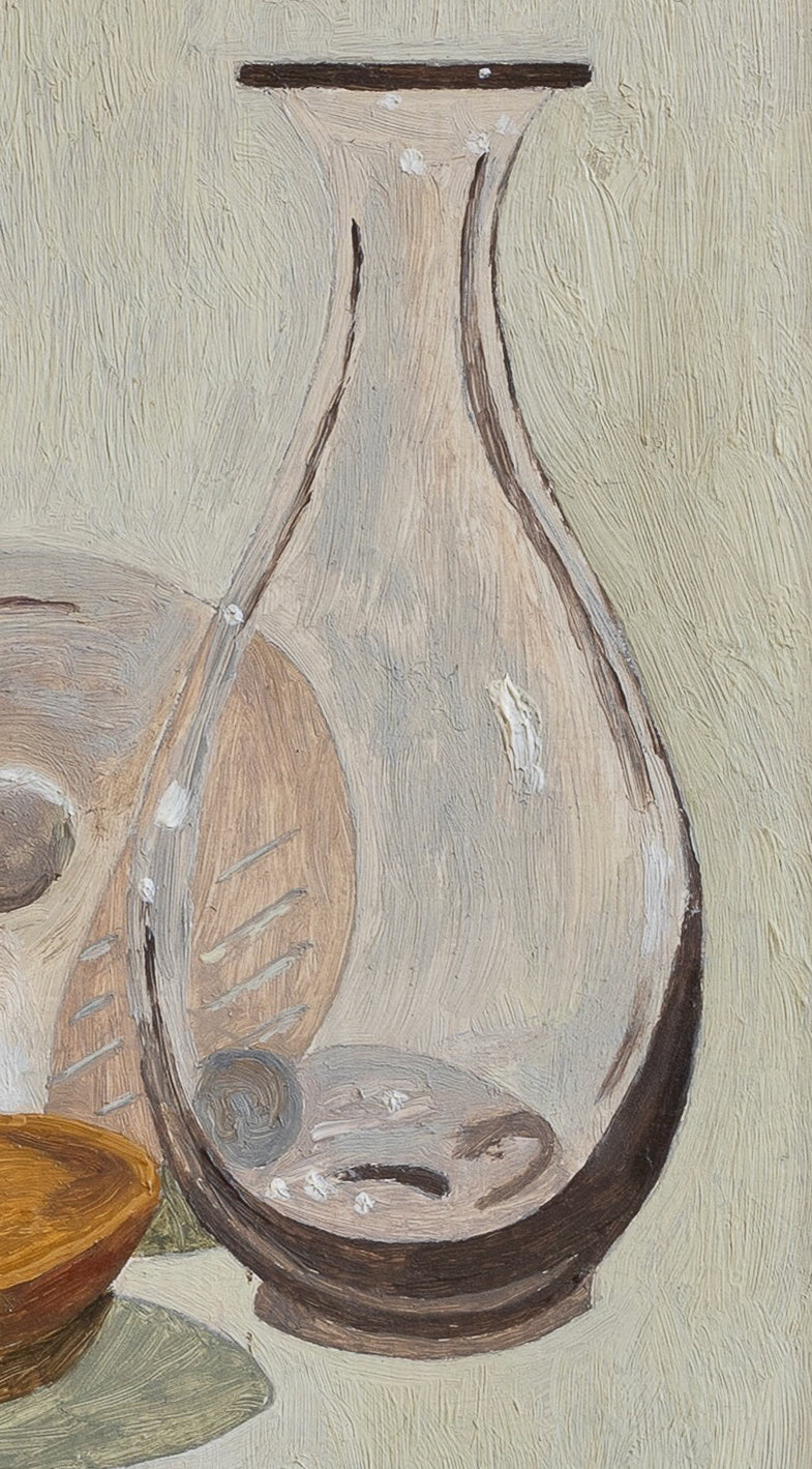 Original Vintage Still Life Oil Painting from Sweden 1967