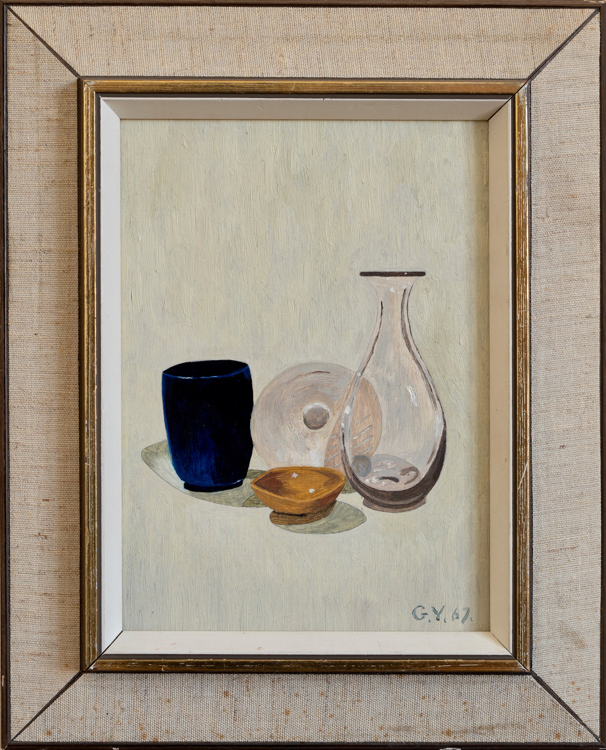 Original Vintage Still Life Oil Painting from Sweden 1967