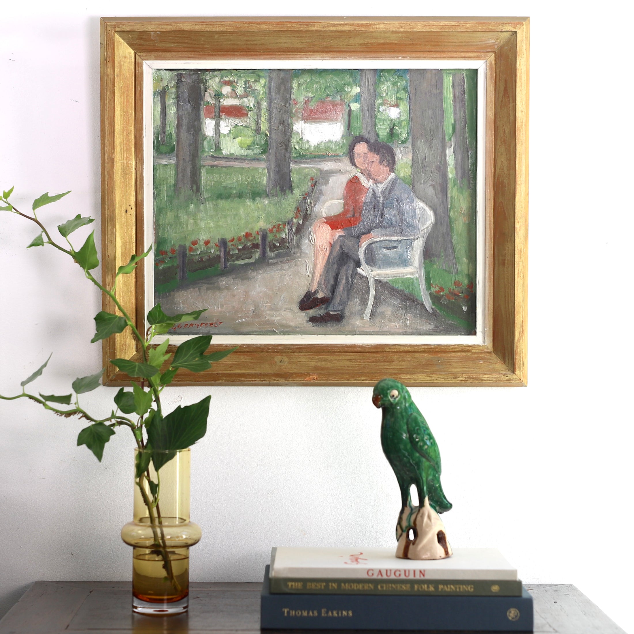 Vintage Art Room Oil Painting From Sweden by L Granefelt