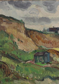 Load image into Gallery viewer, Mid Century Original Landscape Oil Painting By K Ohlsson Sweden
