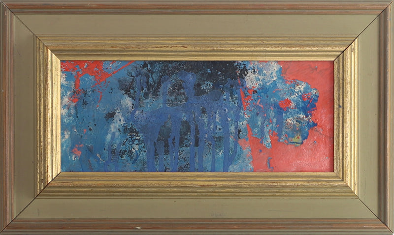 Mid Century Abstract Oil Painting From Sweden