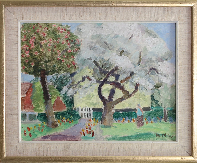 Vintage Mid Century Painting W Lindquist Sweden