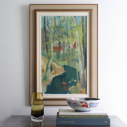 Vintage Landscape Oil Painting From Sweden by J Bören