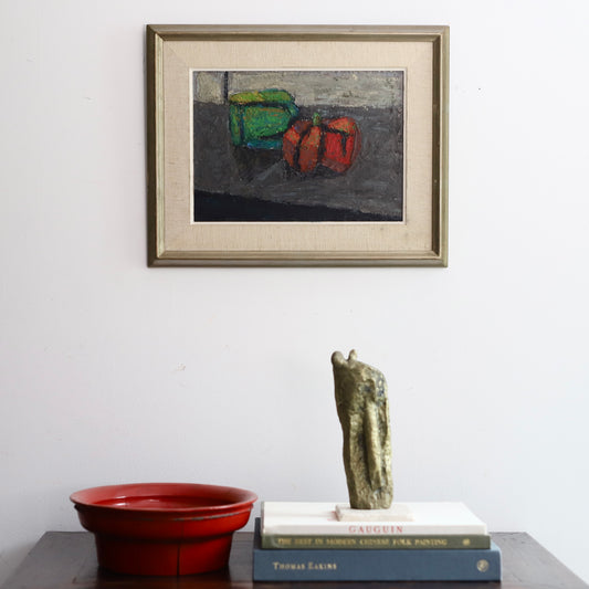 Vintage Mid Century Still Life Oil Painting -Peppers- From Sweden
