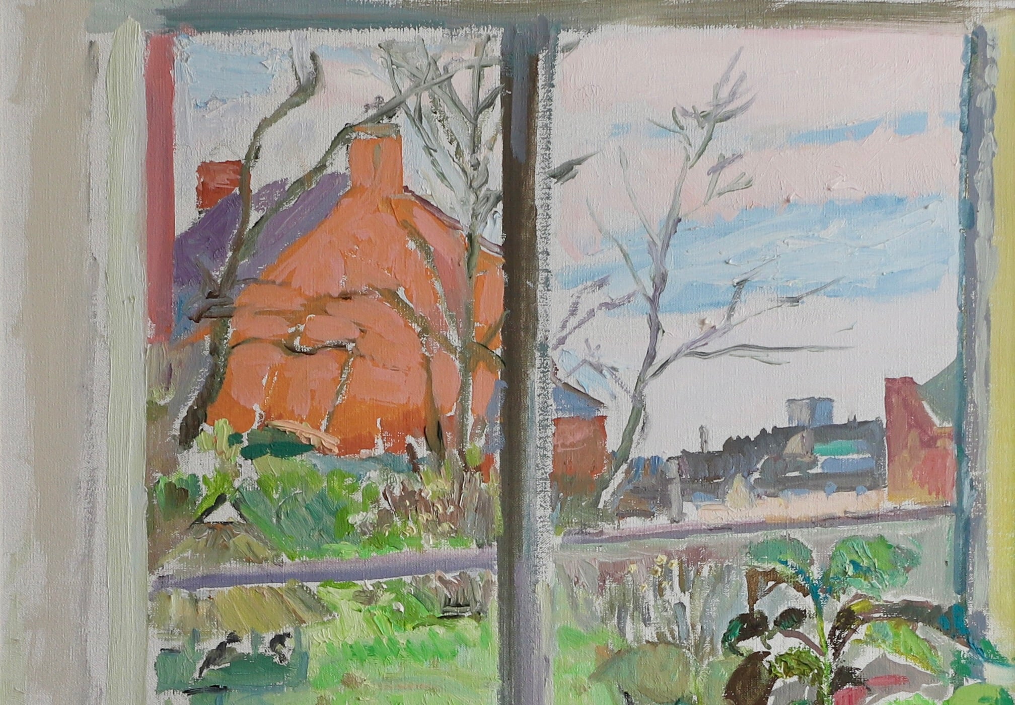 Vintage Art Interior Mid Century Oil Painting From Sweden