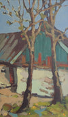 Original Vintage Farmhouse Oil Painting By T Ahlm Sweden