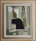 Load image into Gallery viewer, Original Mid Century Portrait Oil Painting From Sweden by F Lundqvist
