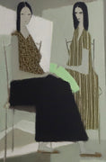 Load image into Gallery viewer, Original Mid Century Portrait Oil Painting From Sweden by F Lundqvist
