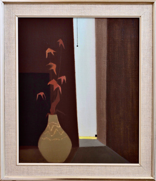 Original Mid Century Vintage Art Still Life Oil Painting From Sweden