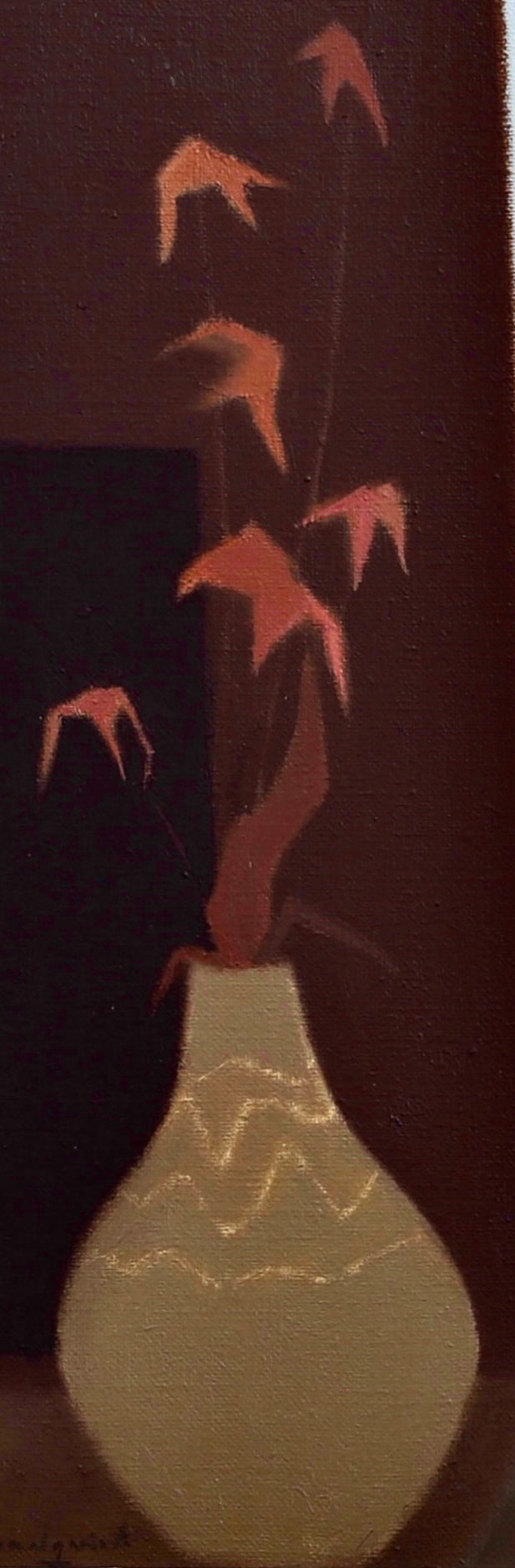 Original Mid Century Vintage Art Still Life Oil Painting From Sweden