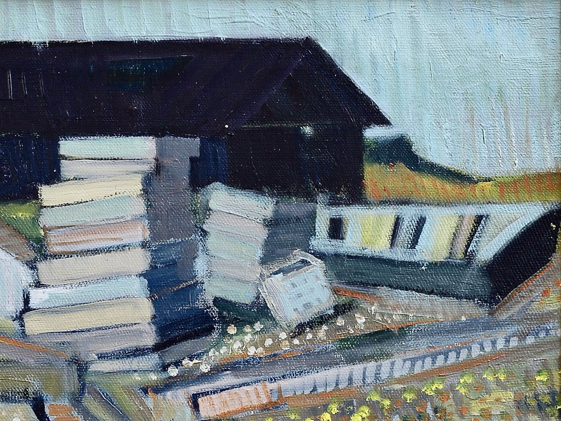 Original Oil Painting Vintage Mid Century Sweden
