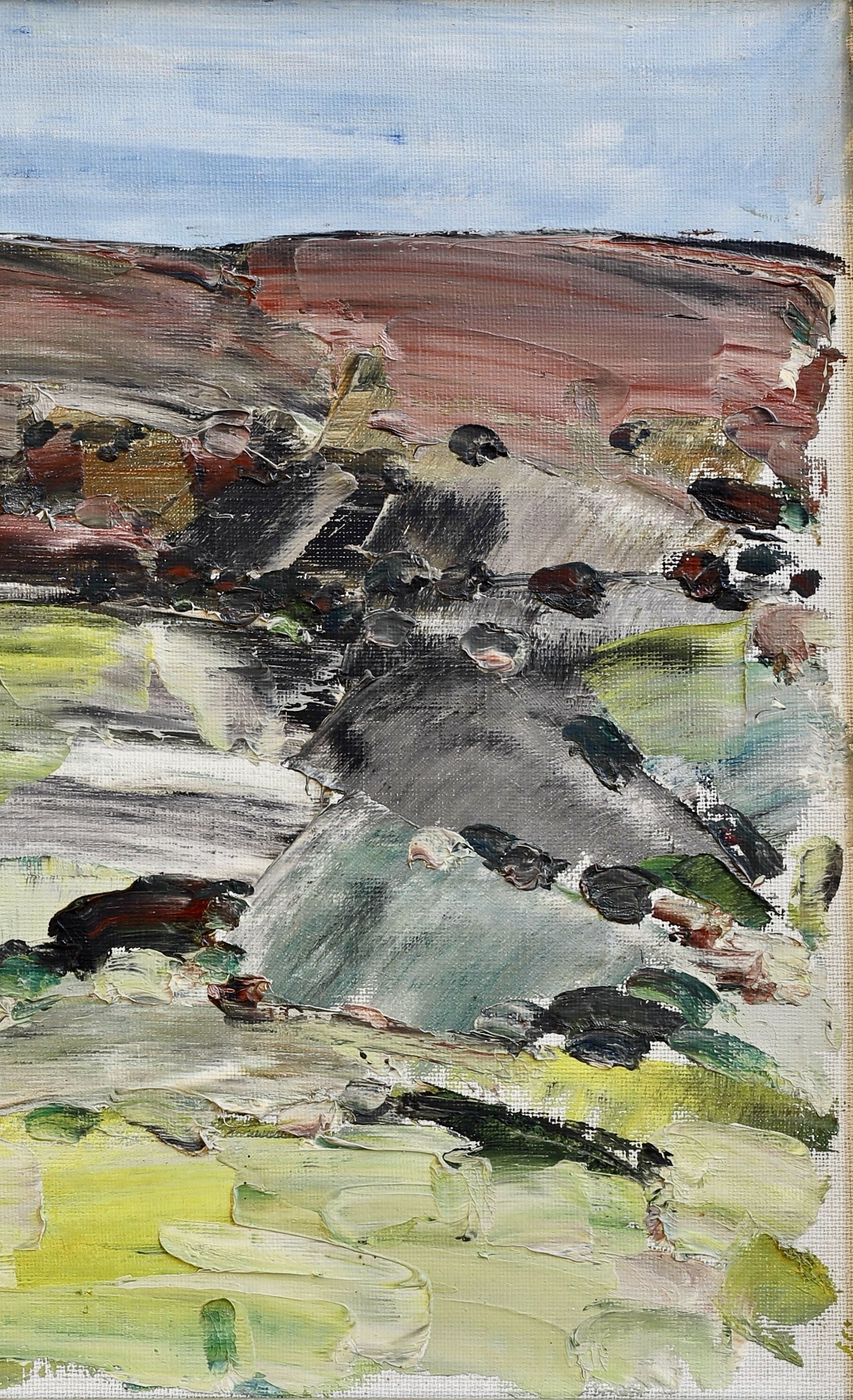 Vintage Original Landscape Oil Painting By S Markhed Sweden