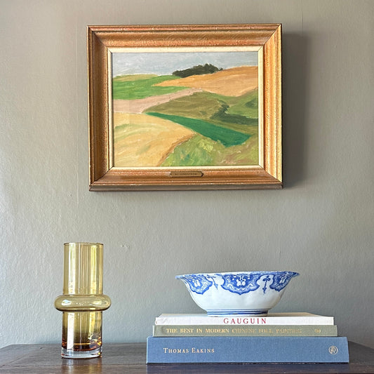 Vintage Art Original Landscape Oil Painting by H Lundström From Sweden