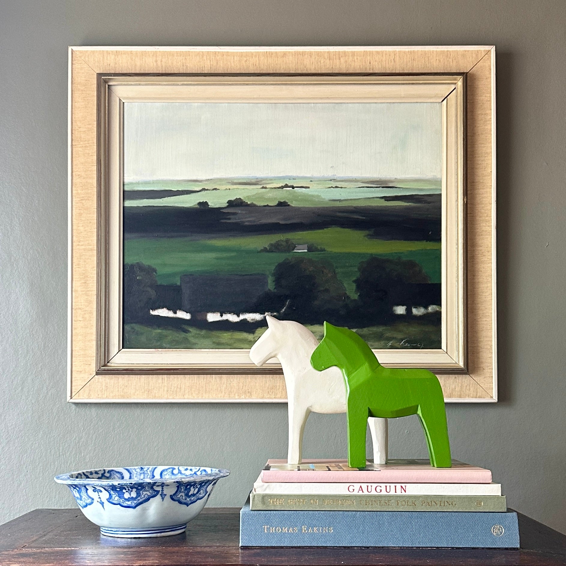 Mid Century Original Landscape Oil Painting from Sweden