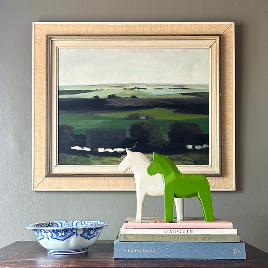 Mid Century Original Landscape Oil Painting from Sweden