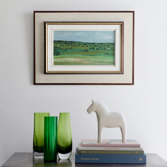 Mid Century Vintage Oil Painting From Sweden by Y Majvall