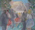 Load image into Gallery viewer, Vintage Art Room Mid Century Original Oil Painting from Sweden
