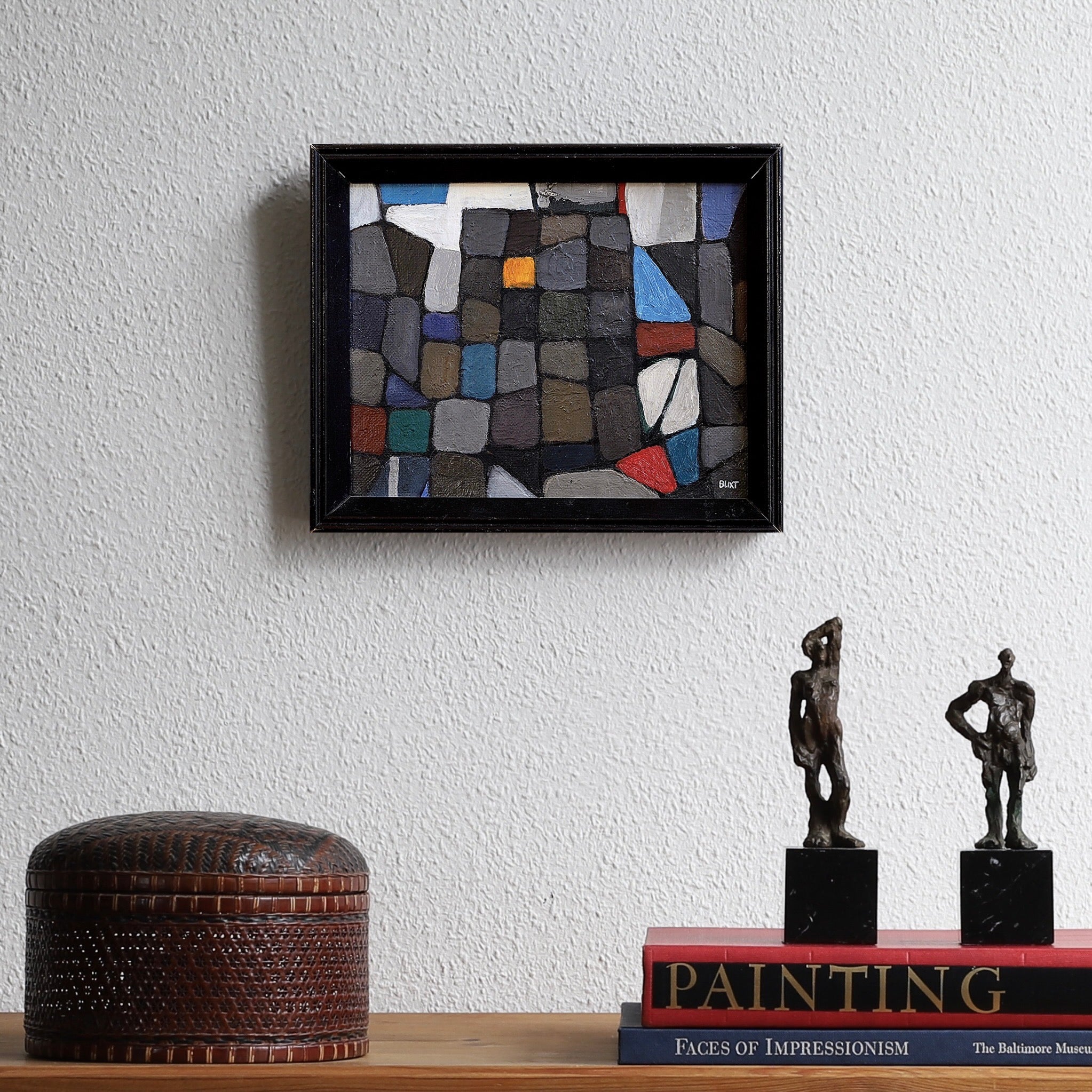Mid Century Vintage Abstract Painting From Sweden