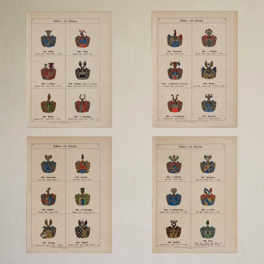 Heraldic Crests of Swedish Knights and Nobility