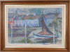 Vintage Art Mid Century Coastal Oil Painting from Sweden By S Jernmark