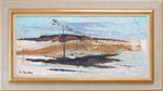 Mid Century Vintage Landscape Oil Painting By Eric Lundberg From Sweden