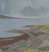 Mid Century Vintage Art Coastal Oil Painting from Sweden
