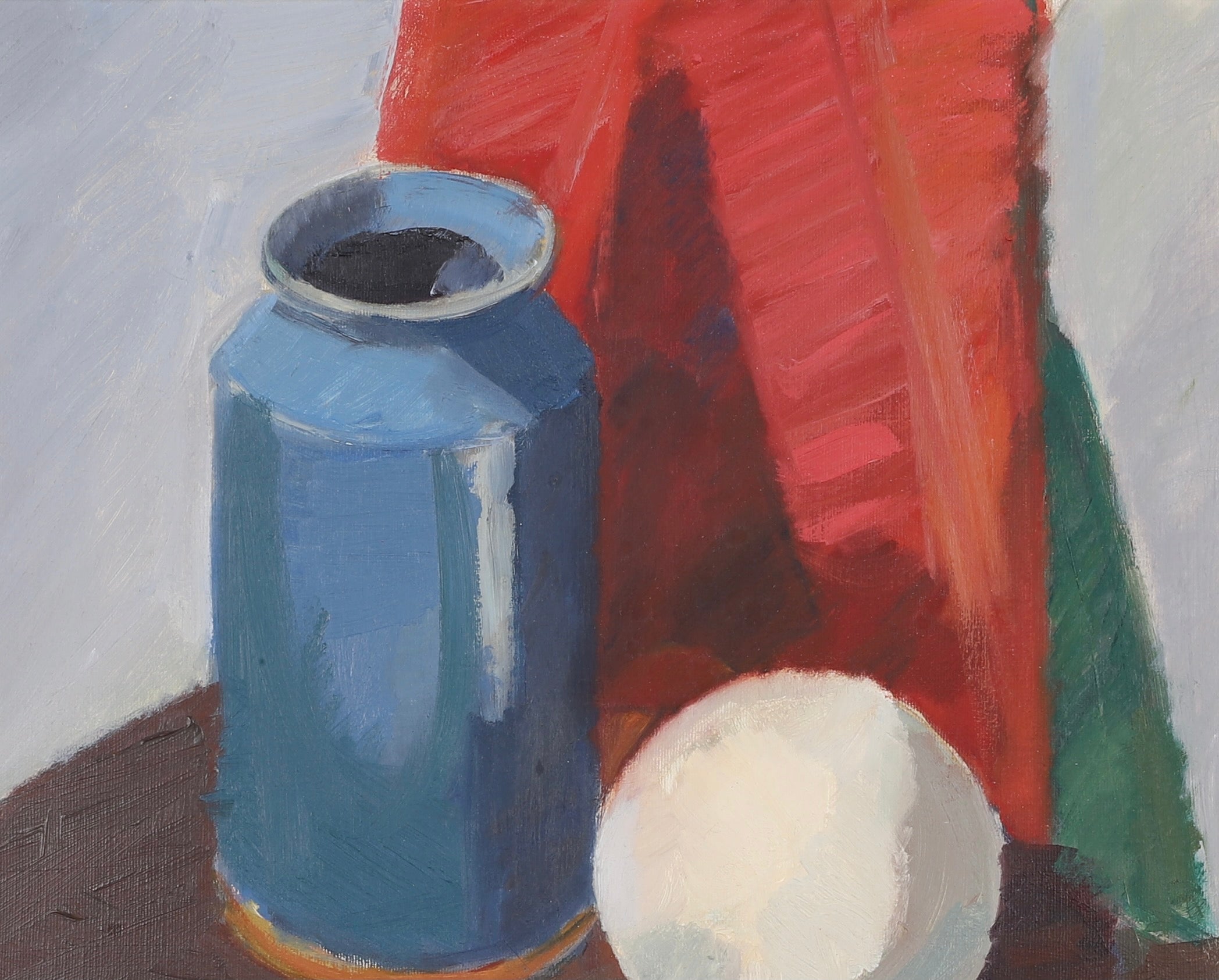 Mid Century Original Still Life Oil Painting From Sweden