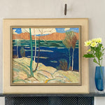 Mid Century Original Landscape Oil Painting From Sweden