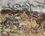 Mid Century Original Landscape Oil Painting By L Madsen Sweden 1949