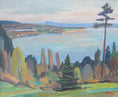 Load image into Gallery viewer, Large Mid Century Oil Painting By Ingvar Jerkeman Sweden 1956
