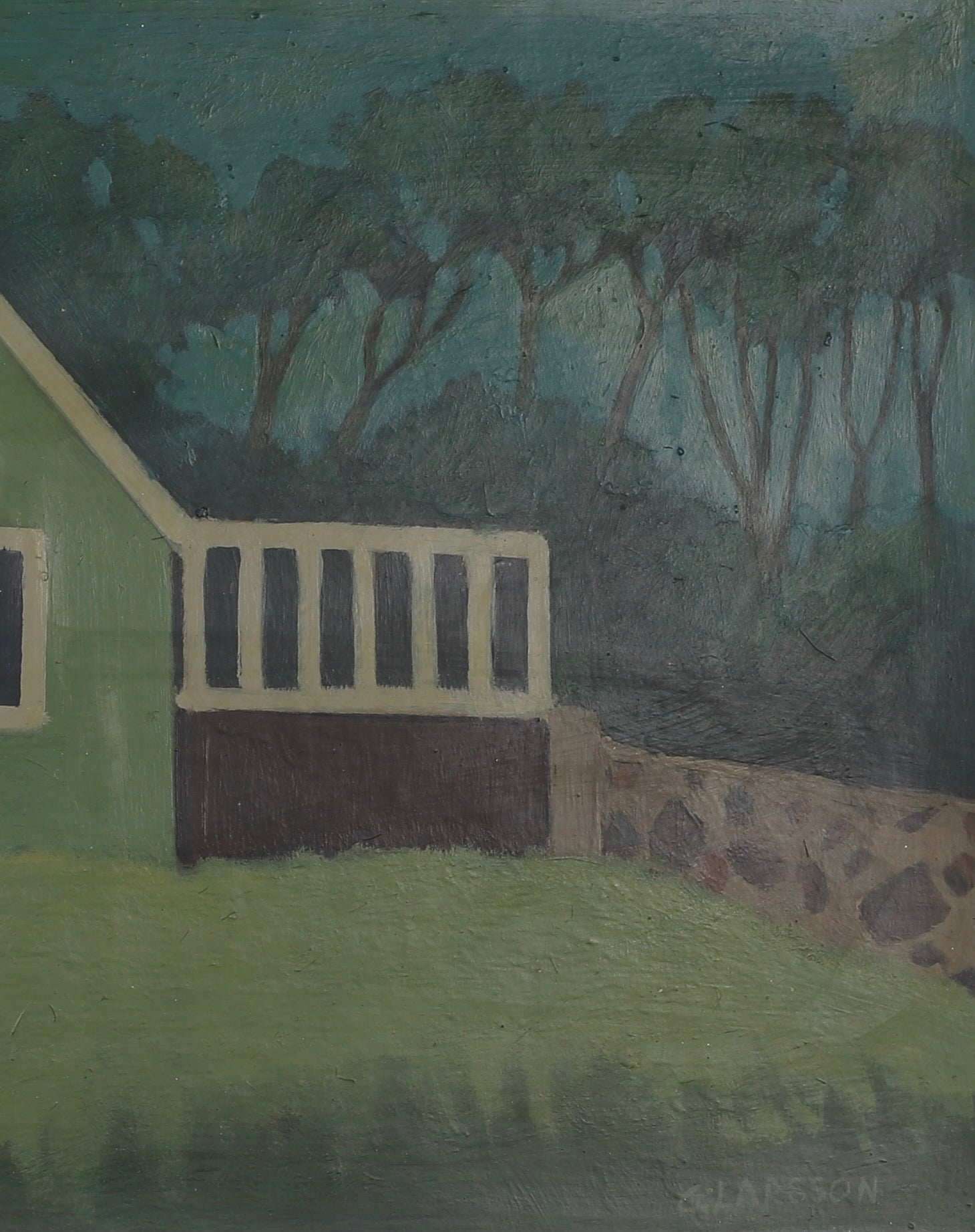 Mid Century Vintage Oil Painting From Sweden by G Larsson