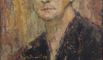 Original Portrait Oil Painting Mid Century By E Brandt Sweden