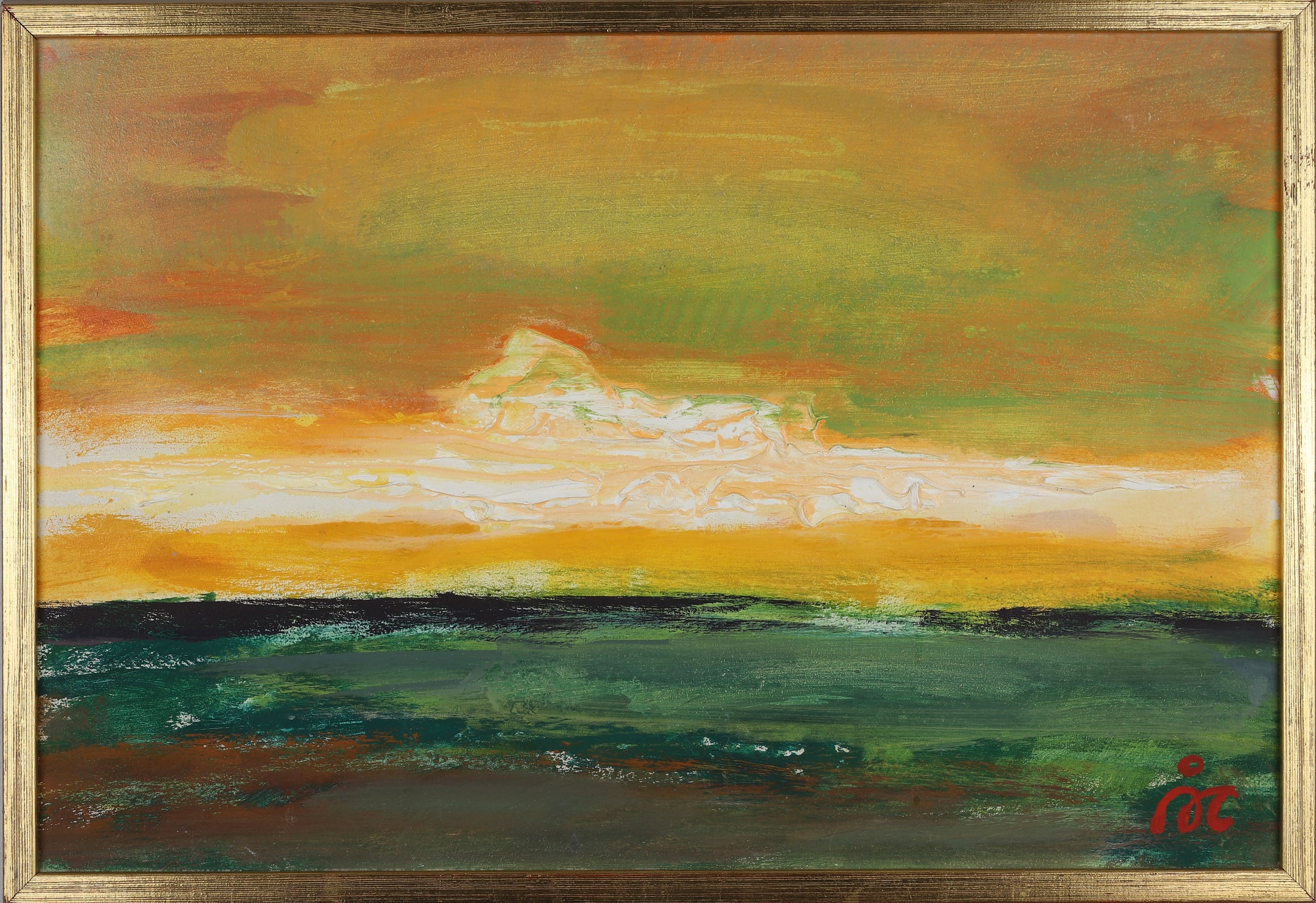 Vintage Art Room Mid Century Landscape From Sweden Signed ÅC