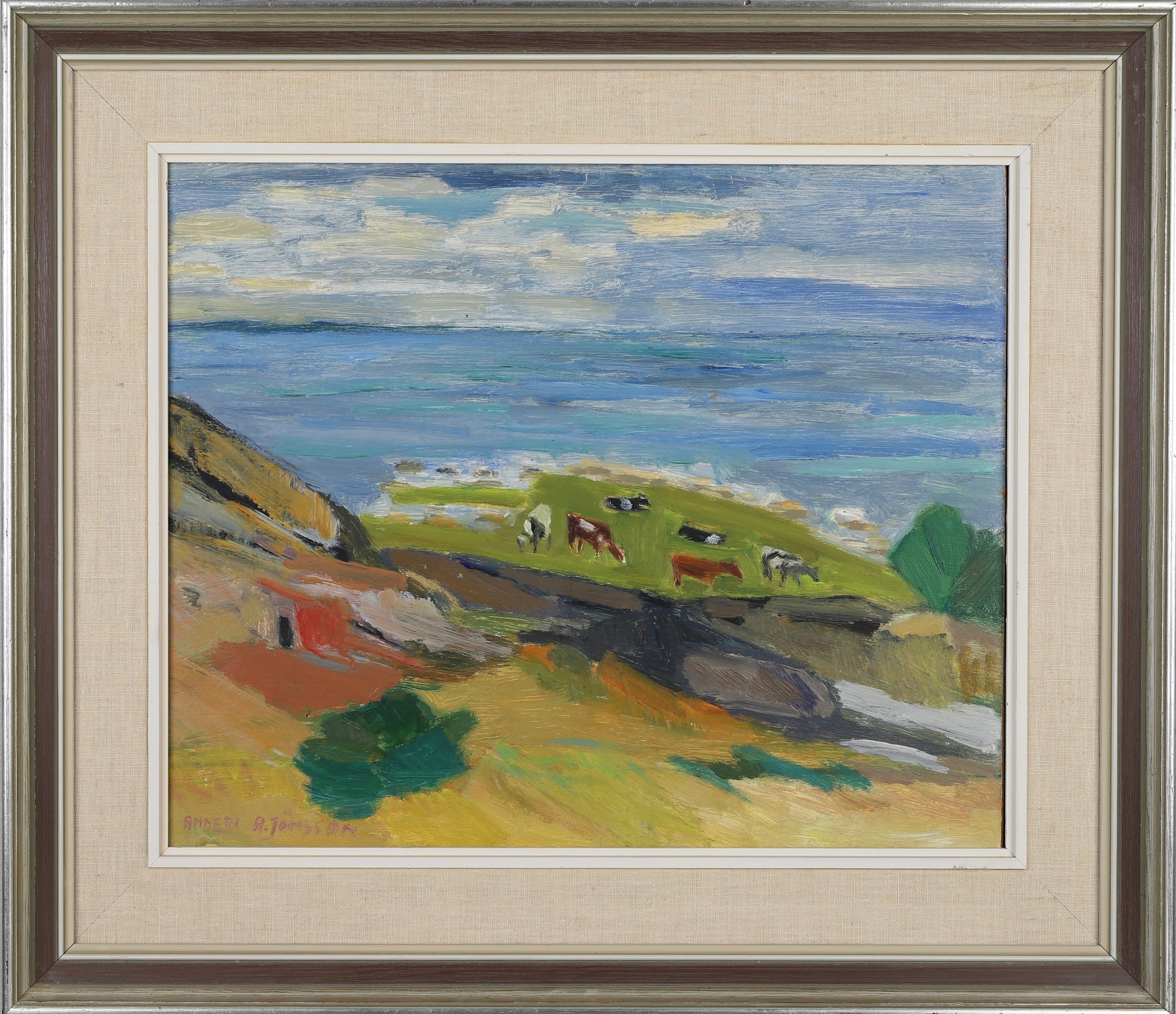 Original Vintage Mid Century Oil Painting By A Jönsson Sweden